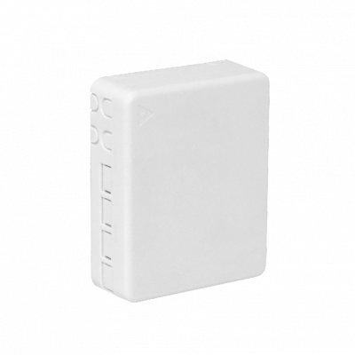 BOX-4D Caja Blanca para Carril-DIN incluye-4-Manguitos 2-CL-Rectangulares IP20 para Fibra Óptica NAP