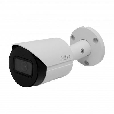 CAMI-BALA4 DAHUA Cámara IP tipo bala de la serie WizSense, resolución 4 megapíxeles, lente fijo de 2,8 mm, protección IP67, alimentación PoE, alcance infrarrojo de 30 metros, modelo HFW2441S.