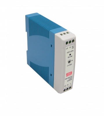 MDR-20-12 MEANWELL 12VCC 20W 1,67A Regulable Ancho-24mm Carril-DIN Fuente-de-Alimentación