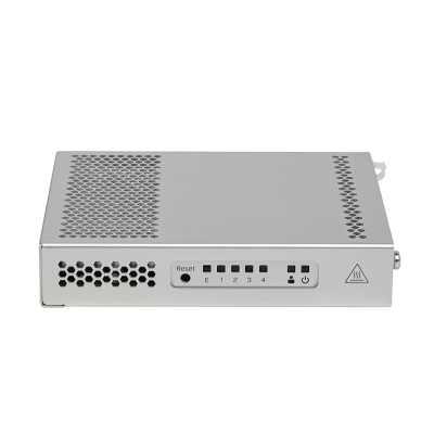 CRS305-1G-4S+IN MIKROTIK Switch de Fibra Administrable Capa 5, 4 Puertos SFP+ 10G, 1 Puerto 1000 con PoE Pasivo, Doble Entrada DC, Fuente 24V Incluida