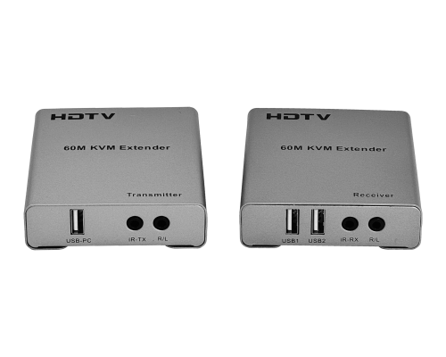 KVM-HU Extensor KVM HDMI más 2 USB 1080p sobre cable UTP CAT5E/CAT6 hasta 60 metros mediante un solo cable RJ45