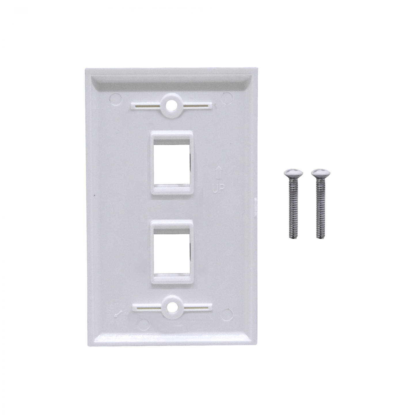 FP2WU BLANCO 2-Keystone Vertical Faceplate 70x114mm