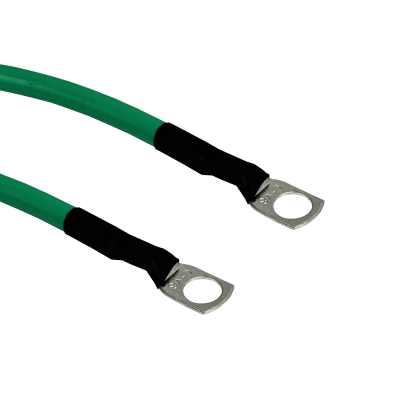 BTV158. Cable 50cm 13,3mm2 6AWG Verde 8mm-Diametro-Conector 0,5mt