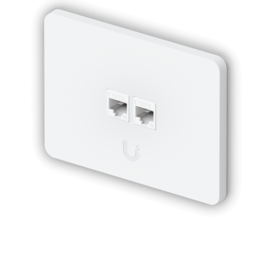 UFP2W UI 1-unidad Blanco 2-Keystone Horizontal Faceplate Pintable 118x88mm