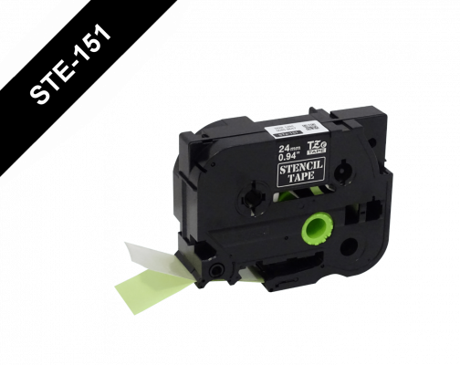 STE-151 BROTHER Cinta de Estarcido Reutilizable de 24mm y 3 metros para PT-E550WVP/D600VP