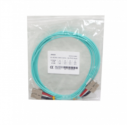 JF3CC3 3mt SC-SC OM3 MultiModo MM Duplex Jumper Fibra 3.0mm 50/125um LSZH