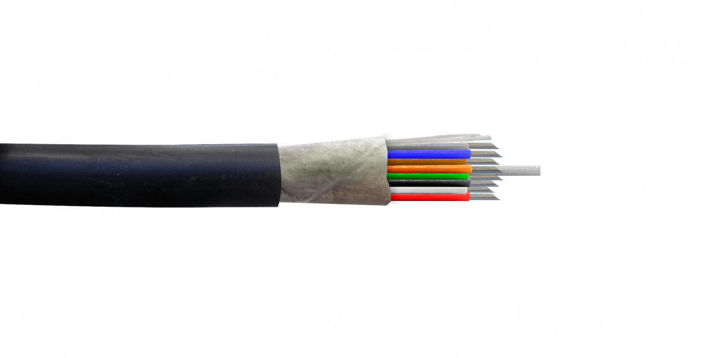 CFSK96 SM Cable Exterior Monomodo de 96 Hilos G652D 12 Búferes x 8 Fibras Cubierta PE Diámetro 9/125um Grosor Total 13mm