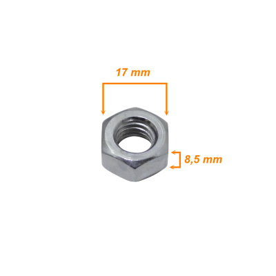 TUE-M10 M10 Tuerca Hexagonal-17mm alt-8,5mm 1-und compatible cn Sinfin M10-230