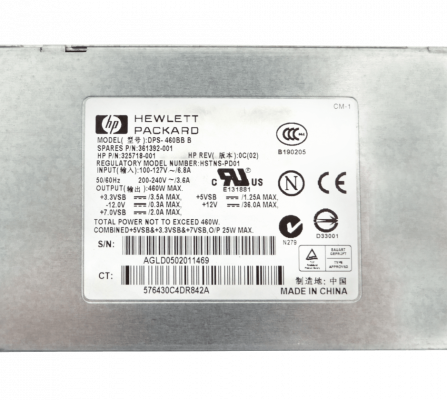 325718-001 HP 460W Fuente Poder RPS para Servidor DL360 G4 DPS-460BB