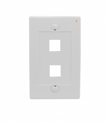 FP2WL LINKMADE Blanco 2-Keystone Placa Pared Vertical 70x114mm