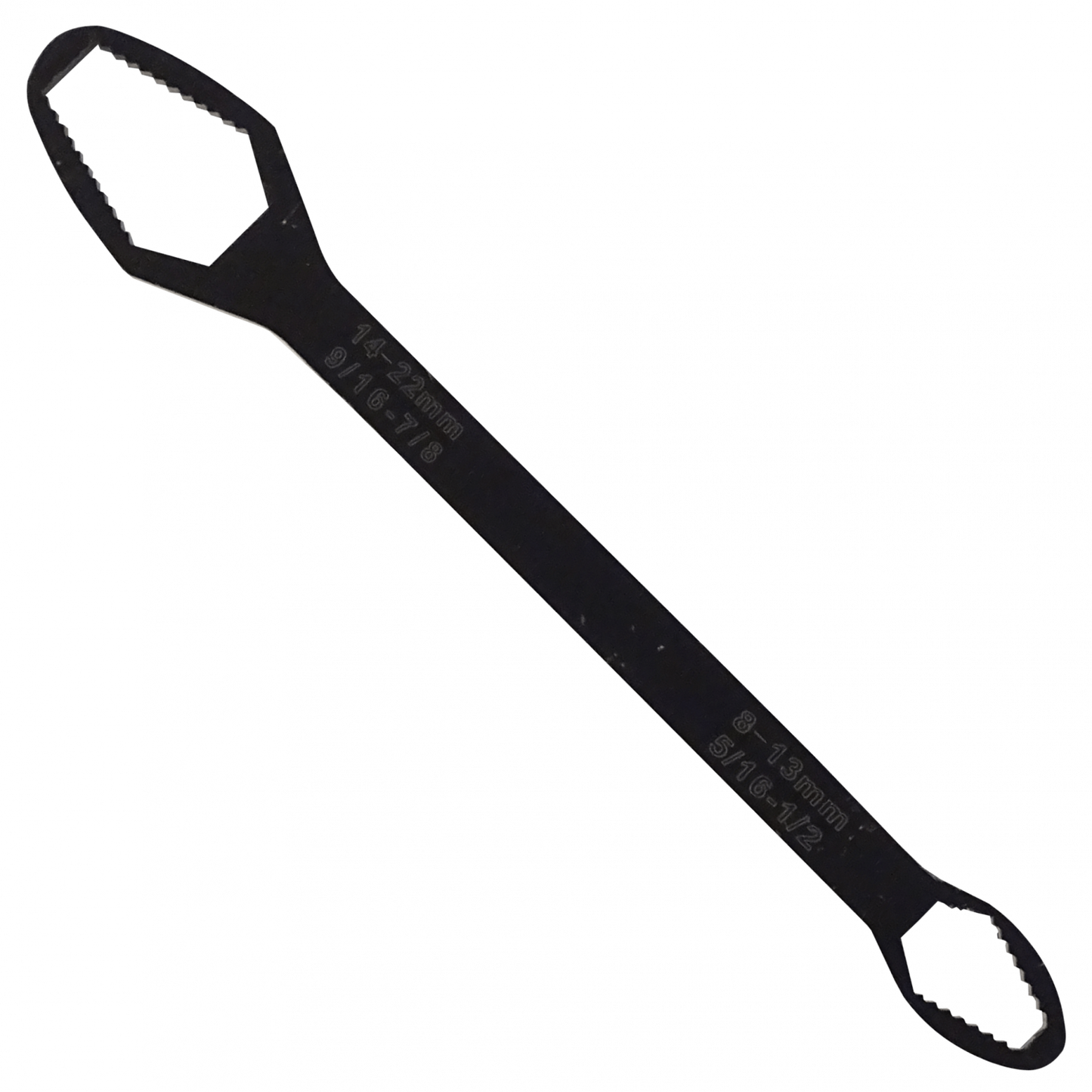 LLAVE8-22 Llave Combinada Fija Hexagonal de Doble Boca 8-13mm y 14-22mm (5/16-1/2" y 9/16-7/8") con Longitud Total de 267mm