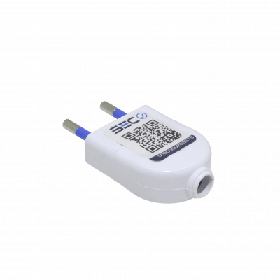 EMV2PZ Enchufe macho volante blanco KALOP de 2 polos, 10 A, sin toma de tierra, modelo SL1001, código KC44540