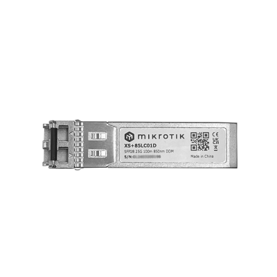 XS+85LC01D MIKROTIK 2-LC 1G/10G/25Gbps Multimodo 100mt 850nm SFP+ SFP28 Óptica Multimodo
