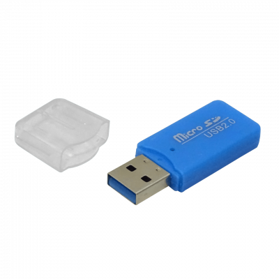 LECTOR-MSD Adaptador USB 2.0 tipo A macho exclusivo para microSD