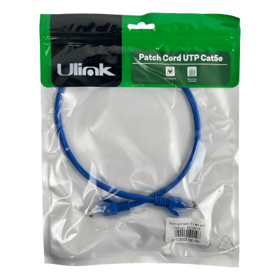 CPA-05 ULINK 1un 50cm Azul Cat5E Cable Patch Inyectado Multifilar 0,5mt