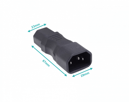 C14-C15 Hembra-C15 Macho-C14 Recto Adaptador Electrico 10A 250V WA-0162