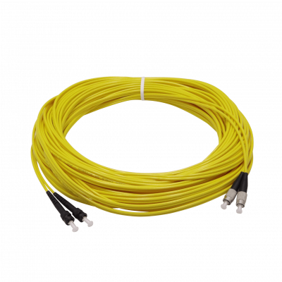 JFSTF20 Cable de fibra óptica dúplex monomodo SM ST-FC de 20 metros, diámetro 3.0 mm, 9/125 µm, cubierta LSZH
