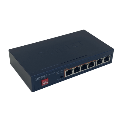 GSD-604HP PLANET 6-1000(4-PoE+af/at) 55W-tot Conmutador no-Gestionable no-Rack inc-55V/72W