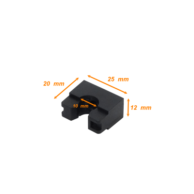 FLEP10-A Abrazadera de fijación para tubo corrugado plástico flexible negro PA de 10mm