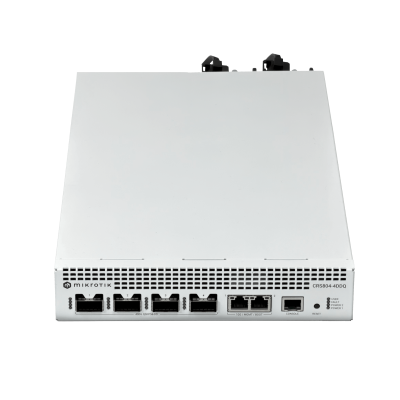 CRS804-DDQ MIKROTIK 4-Interfaces-400G 2-Puertos-10G QSFP56-DD SFP56 Conmutador 2-Fuentes-220Vac
