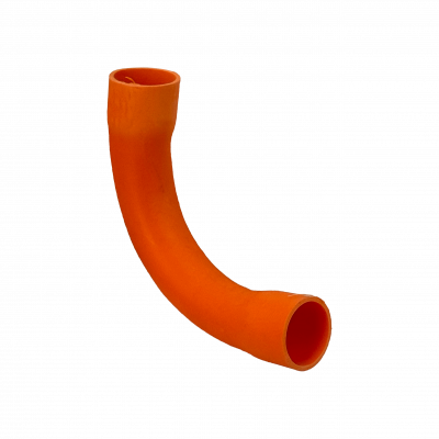 NVC16-C Codo de 16 milímetros en PVC para tubería de color naranja con certificación SEC