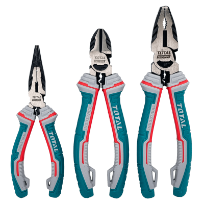 SET-ALI TOTAL Juego de Alicates Industrial 3-Piezas 6-7-8-pulgadas THT2K0301S