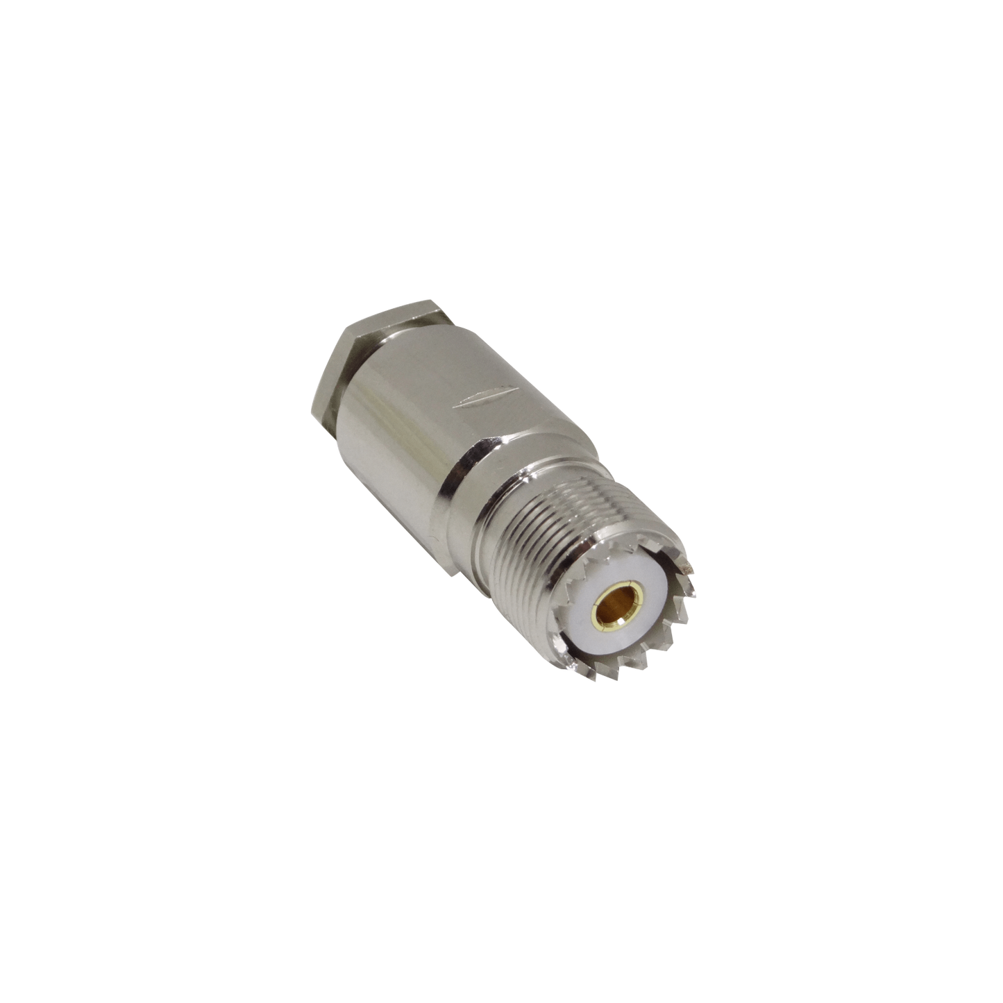 UH4P Conector Hembra UHF para Cable LMR400 Tipo PL259 de Presión y Soldadura Compatible CA400 RG8 PL-259