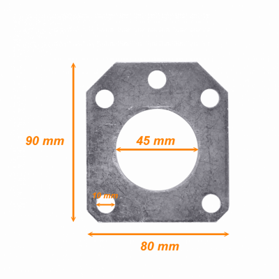 MAST-GP45 LINKMADE p/45mm Placa Repuesto para Mastil Guy Plate