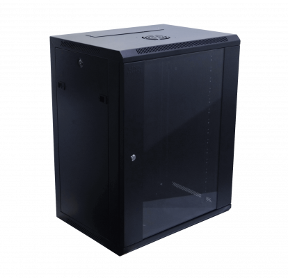 RK15-4L LINKMADE BASTIDOR MURAL 15U 45CM-PROFUNDIDAD NEGRO INCLUYE-2U