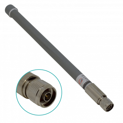 ANT-258 Antena Omnidireccional 6dBi/2,4GHz-2,5GHz 8dBi/5,15-5,85GHz 40º N-Macho 20x300mm