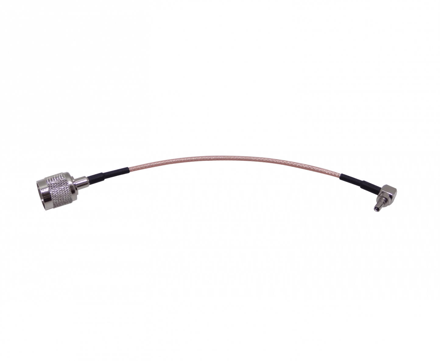 9M1TM-20CM Cable Coaxial RG174 CRC9 Macho Acodado 90° a TNC Macho 20cm