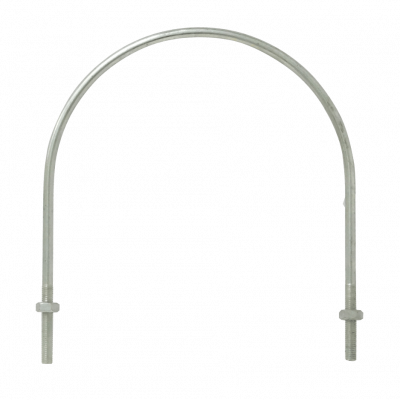 UDN-20 Abrazadera para Poste o Tubo Diámetro 190-220mm con 2 tuercas de 17mm requiere pletina
