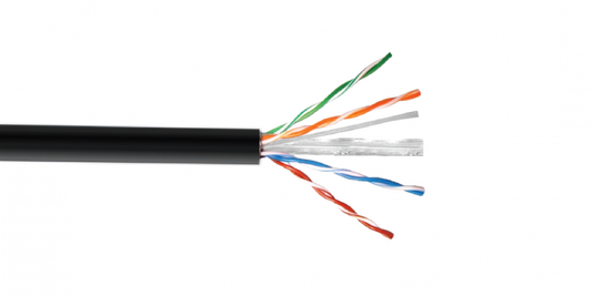CBX6L-UN1 LINKMADE 100MTS UTP EXTERIOR-PE CAT6 COBRE NEGRO SÓLIDO