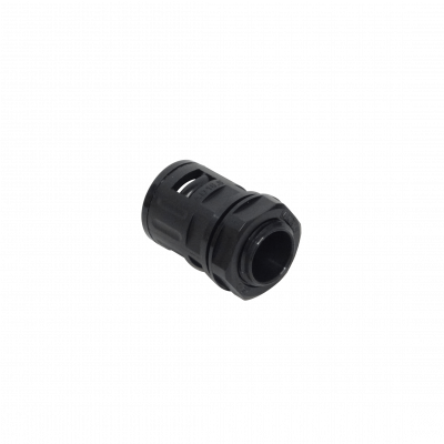 FLEP19-SA Terminal de Salida 19mm Prensacables para Conduit Flexible Plástico Negro