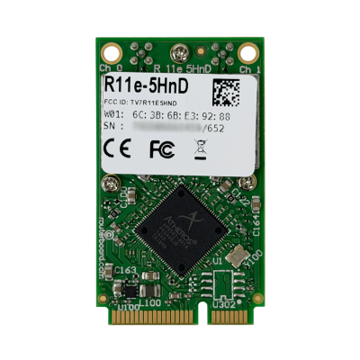 R11E-5HND MIKROTIK 2-MMCX 27DBM 5GHZ A/N 500MW ATHEROS AR9580 MINIPCIE