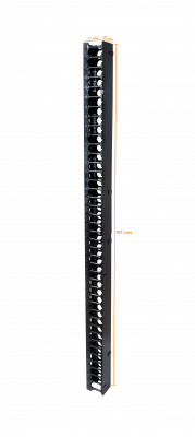 RAD-P42V 42U-187cm Organizador Vertical 2-tapas-Metálicas Laterales-Plásticas Ancho-10cm Fondo-11cm