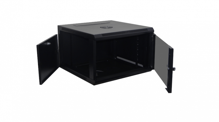 RK06-6L LINKMADE 60CM-FONDO 6U GABINETE RACK PARED NEGRO