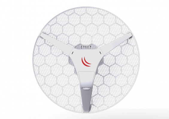 LHG-2 MIKROTIK Antena de Rejilla 2,4GHz Ganancia 18dBi Apertura 18º Potencia 25dBm 1-Puerto 100Mbps 2x2 MIMO Capa 3 Alimentación 11-30V Diámetro 391mm Fuente 24V Incluida