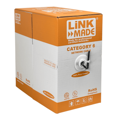CBX6L-UN3 LINKMADE Cable UTP Exterior PE Unifilar Negro Cat6 Cobre 300 metros
