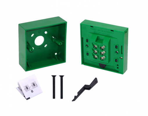 ZKABK-900A ZK Pulsador de Emergencia Verde Liberación de Puerta 87x87x51mm 6-contactos ZKABK-900A