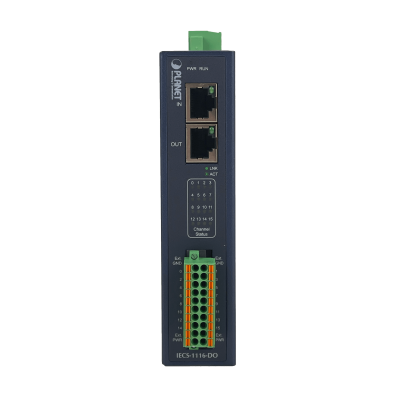 IECS-1116-DO PLANET Módulo de Salidas Digitales EtherCAT de 16 Canales 2 Puertos RJ45 Requiere 9-48VDC
