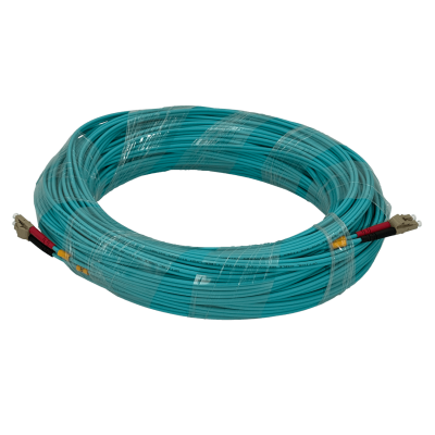 JF3LL50 Cable de fibra óptica dúplex multimodo OM3 LC-LC de 50 metros, 50/125 µm, cubierta LSZH de 3.0 mm