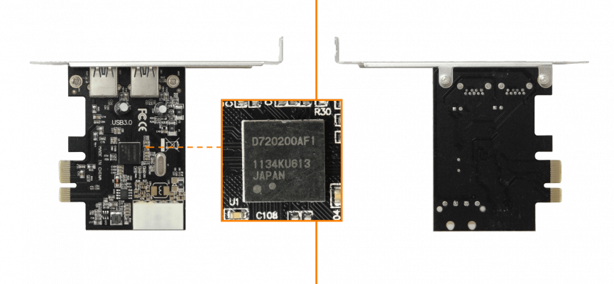 PCIE-2USB3 Tarjeta Interna PCIExpress x1 con 2 Puertos USB 3.0