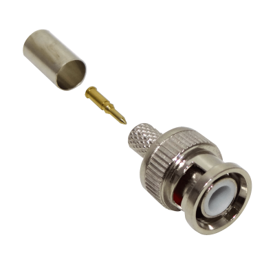 BAC027 10 unidades BNC-Macho para Crimpar 75OHM Conector Coaxial para cable RG59