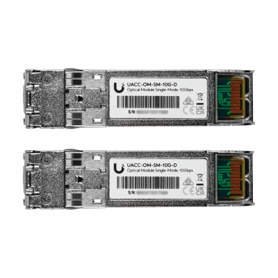 UF-SM-10G UBIQUITI 2-unidades SFP+ Monomodo 10Gbps 10km 1310nm 2-LC UACC-OM-SM-10G-D