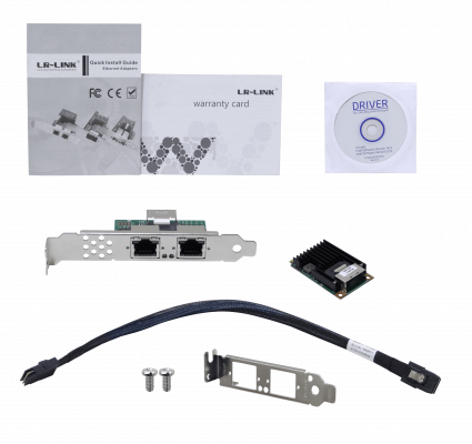 MPCIE-2G LRLINK Tarjeta de Red para Servidor MiniPCIe 2 Puertos 1G Dual NIC Modelo LRES2202PT