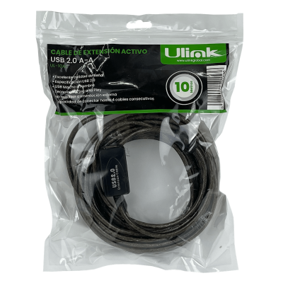 UEX-10 10 metros A-Macho A-Hembra AM-AH Alargador Cable USB2.0 sin-necesitar-Fuente