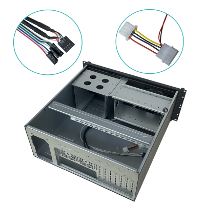 RAG-4U. Gabinete Rack LINKMADE 4U para Micro-ATX y ATX con 4 ranuras PCI de perfil bajo, requiere fuente ATX