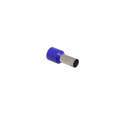 E16-12-A Terminales aislados tipo férula color azul 16,0mm2 AWG5 para crimpar 12/22,2mm bolsa 100 piezas