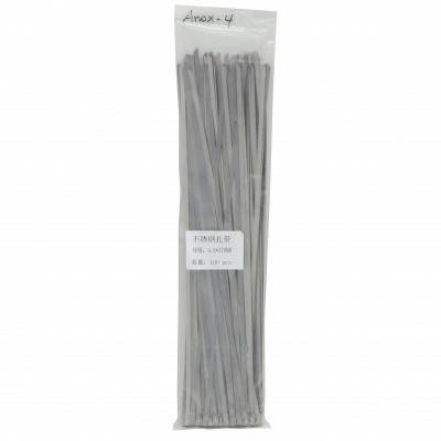 AMOX-4 Amarra 370x4,5mm Acero Inoxidable 0,3mm 100-unidades Metalica